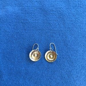 Sterling Silver and gold earrings.